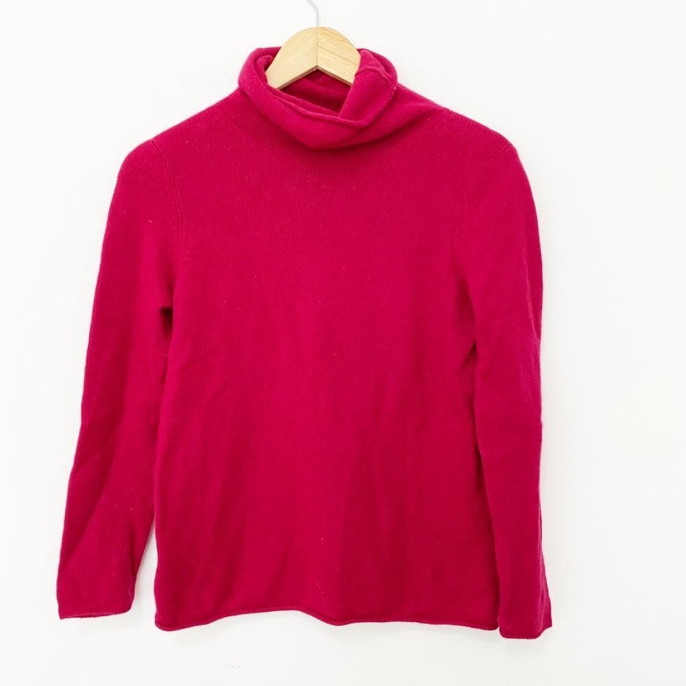 Ann Taylor Red Cashmere Turtleneck Sweater Sz Lg